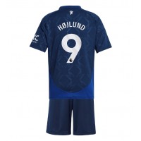 Fotbalové Dres Manchester United Rasmus Hojlund #9 Dětské Venkovní 2024-25 Krátký Rukáv (+ trenýrky)